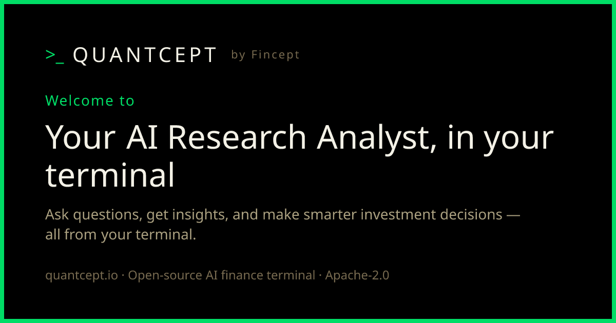 Quantcept — your AI research analyst, in your terminal